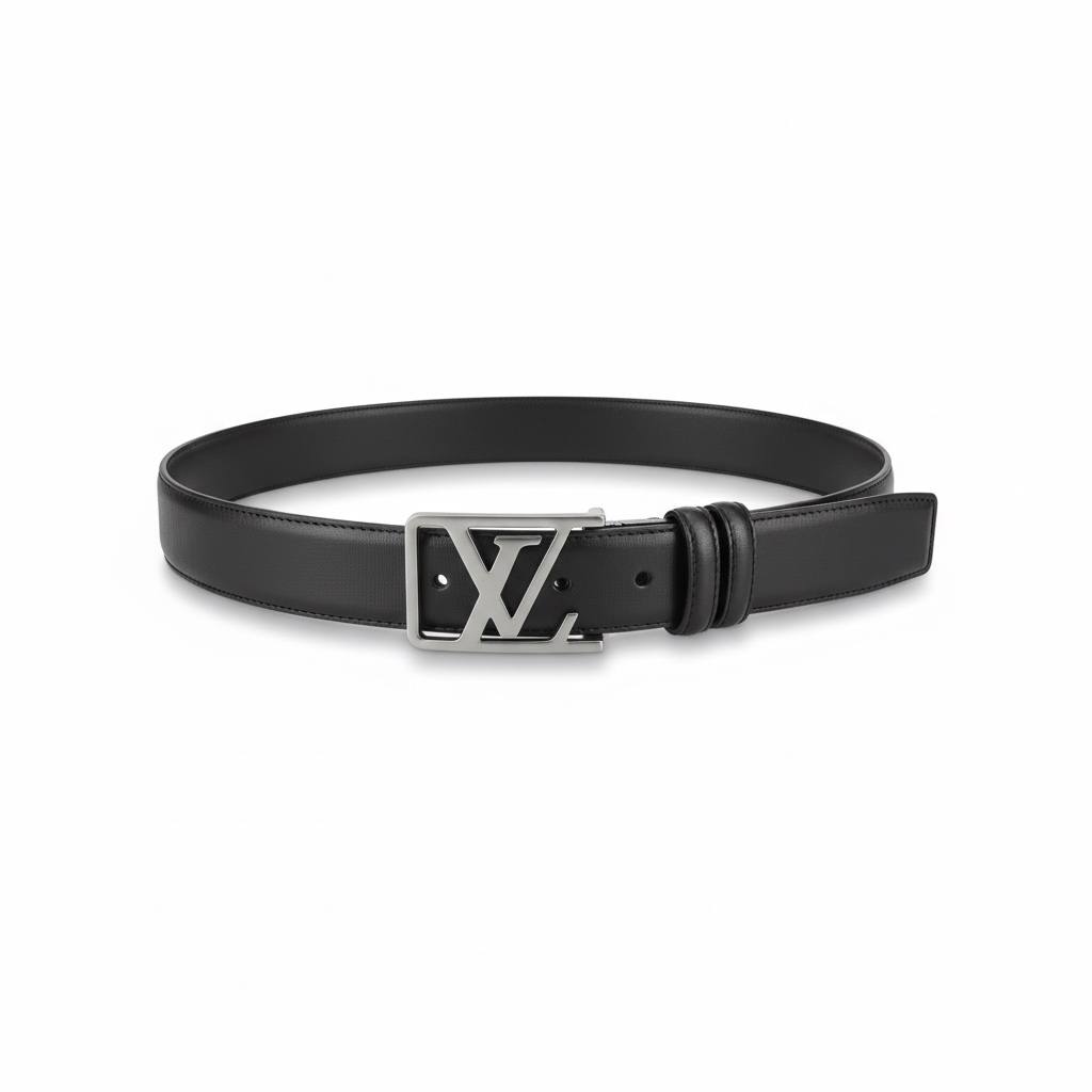 Luxury LV-Inspired Reversible Leather Belt 120cm – Premium Stainless Steel Buckle ✨