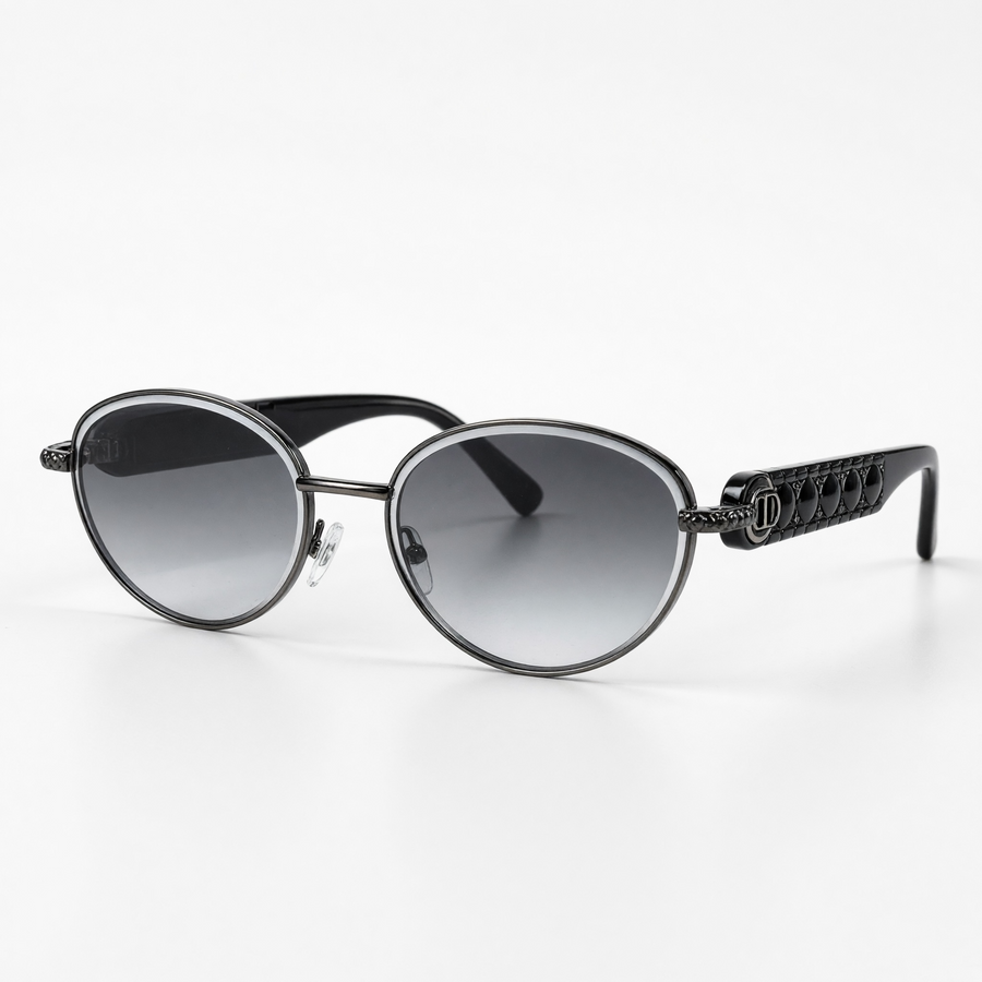Dior Round Sunglasses – Black