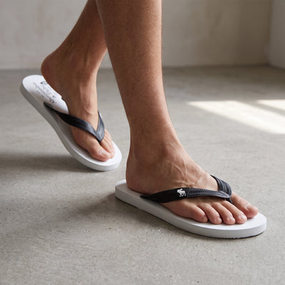 Abercrombie Flip-Flops – Black Strap White Sole 🩴 - MASTERPIECE