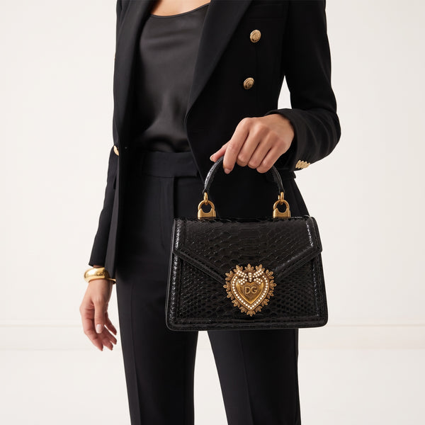 Dolce & Gabbana Devotion Top-Handle – Black 🖤