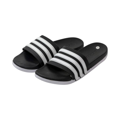 🩴 Adidas Adilette Classic Slides – Black & White Triple Stripe Edition 🖤🤍✨ - MASTERPIECE