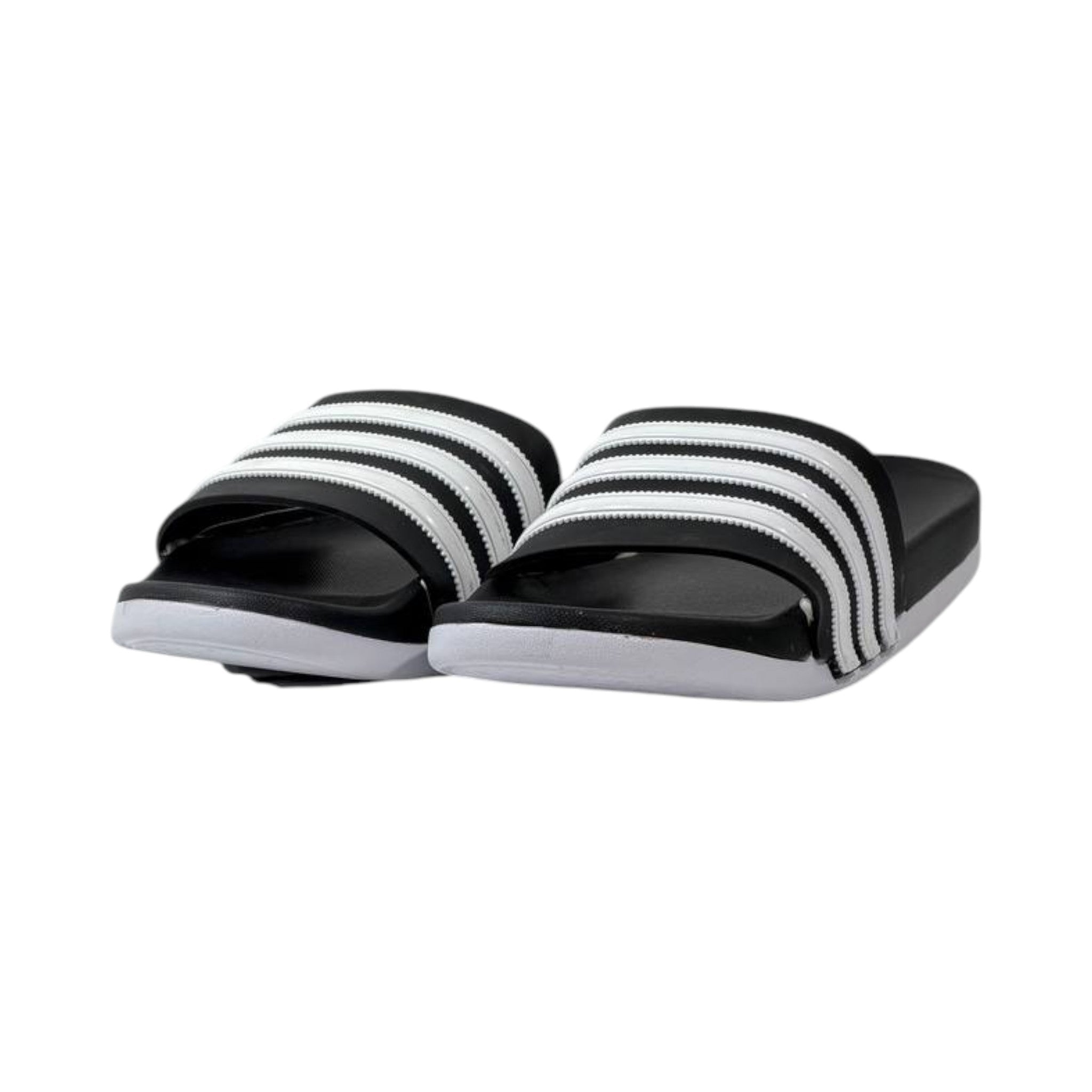 🩴 Adidas Adilette Classic Slides – Black & White Triple Stripe Edition 🖤🤍✨ - MASTERPIECE