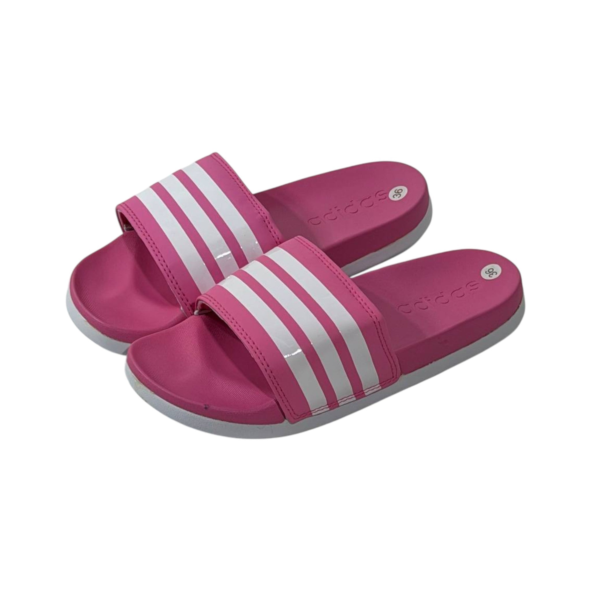 💖 Adidas Adilette Comfort Slides – Pink & White Edition 🌸✨ - MASTERPIECE