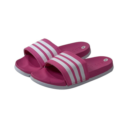 💖 Adidas Adilette Comfort Slides – Pink & White Edition 🌸✨ - MASTERPIECE