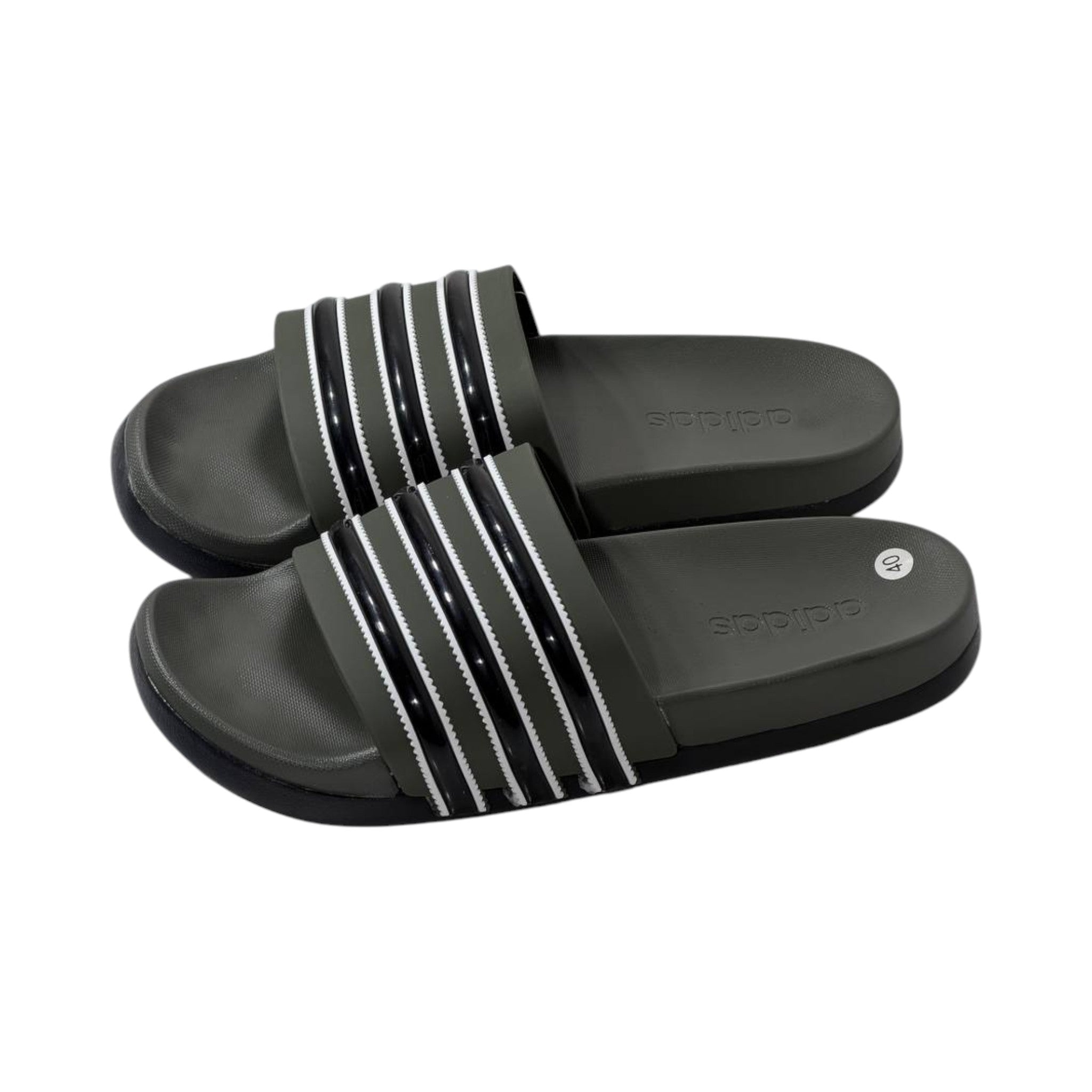 🩴 Adidas Adilette Comfort Slides – Triple Stripe Edition 🖤🤍✨ - MASTERPIECE