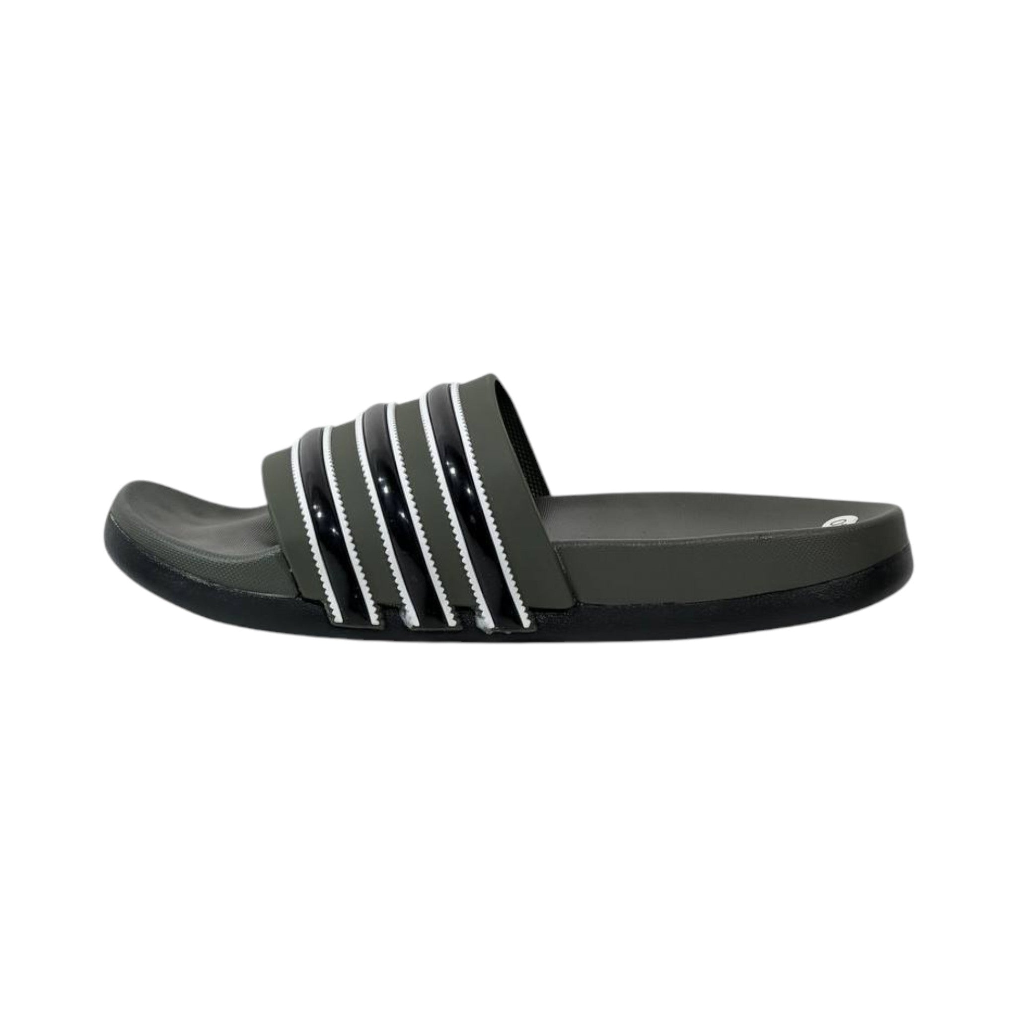🩴 Adidas Adilette Comfort Slides – Triple Stripe Edition 🖤🤍✨ - MASTERPIECE