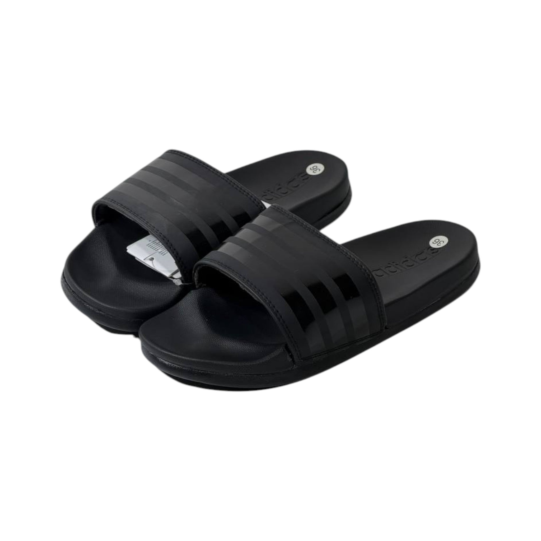 🖤 Adidas Adilette Mono Slides – Triple Black Edition ⚫✨ - MASTERPIECE