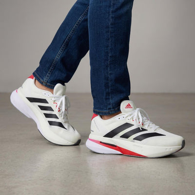 👟 Adidas Adizero Boston 12 – White / Black / Red - MASTERPIECE