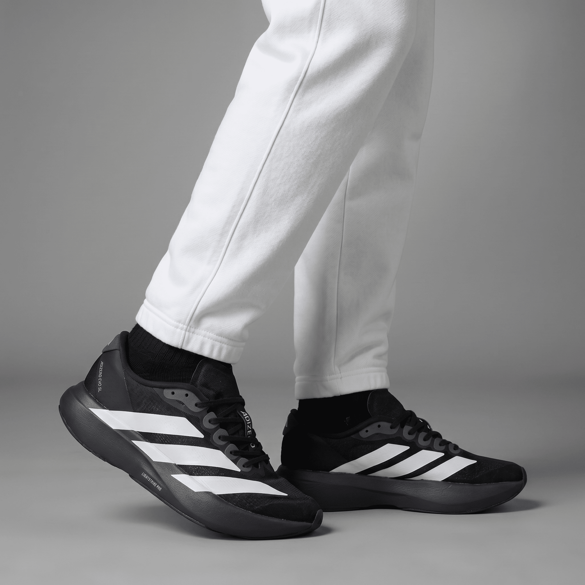 ⚡🖤 Adidas Adizero Lightweight Performance Running Sneakers – Black & White Athletic Racing Shoes 👟🔥 - MASTERPIECE