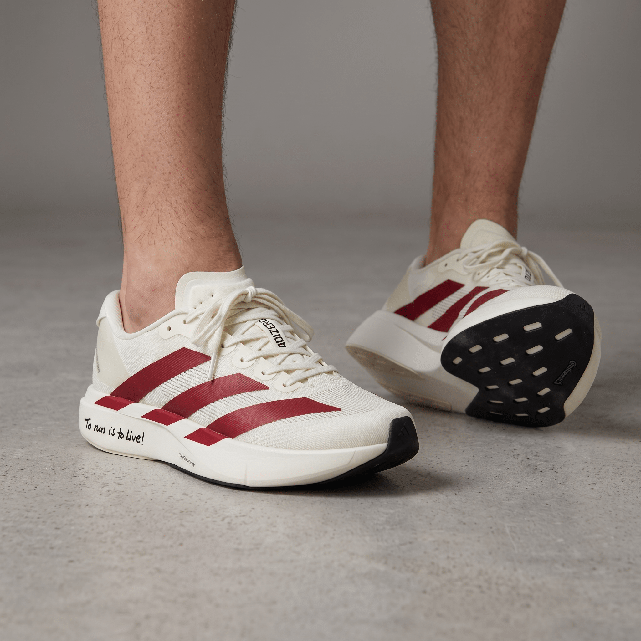 Adidas Adizero Running Shoes – White / Red - MASTERPIECE