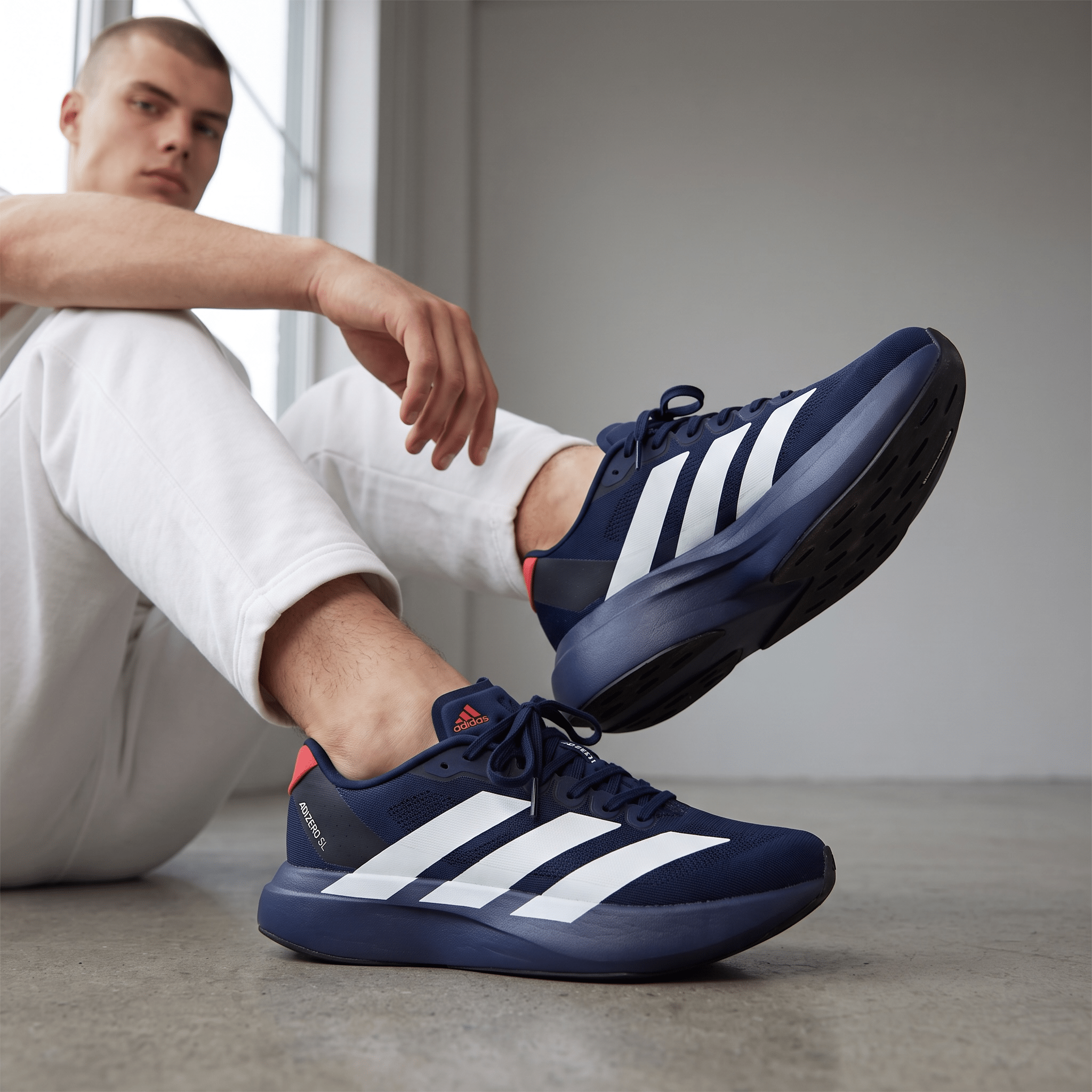 Adidas Adizero SL Running Shoes – Navy / White - MASTERPIECE