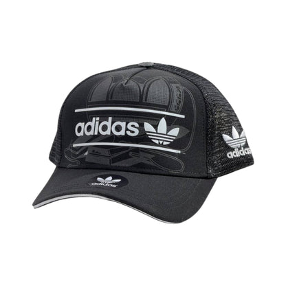 🧢 Adidas Black Trucker Cap | Bold Logo Mesh Street Style 🔥🖤 - MASTERPIECE