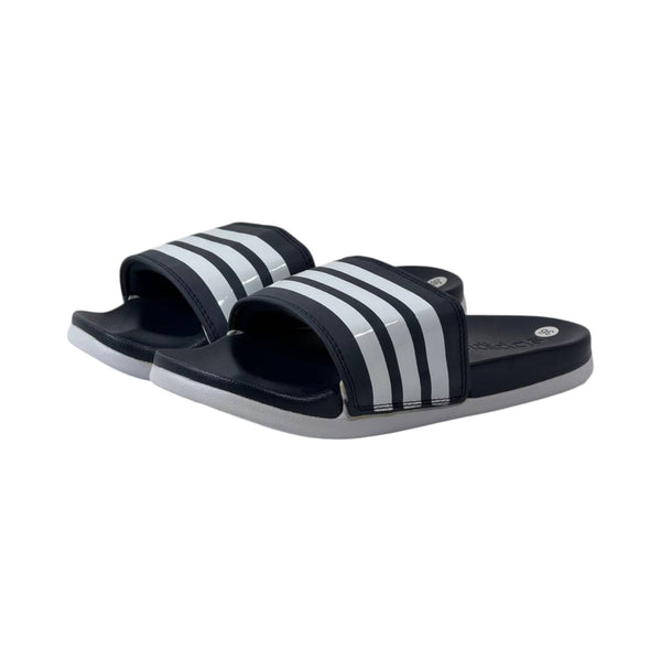 🖤 Adidas Classic 3-Stripes Comfort Slides ⚪✨