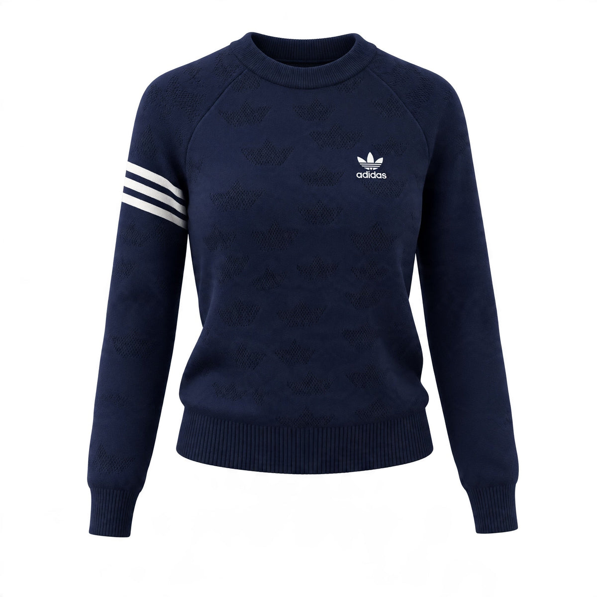 adidas Crewneck – Navy Trefoil Sweatshirt - MASTERPIECE