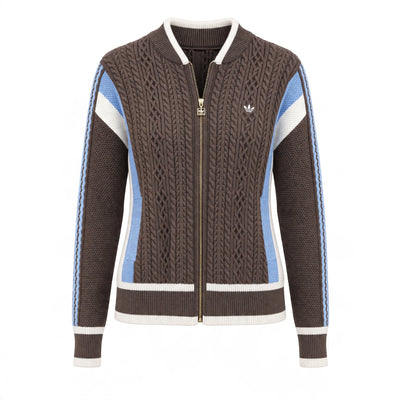 Adidas Knit Bomber – Brown & Sky Blue - MASTERPIECE