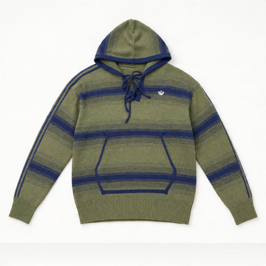 Adidas Lace-Up Baja Hoodie – Olive Navy