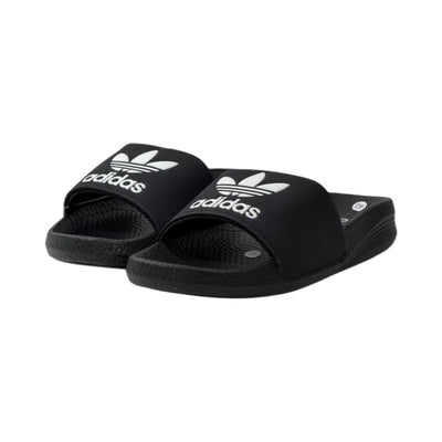 🩴 Adidas Originals Trefoil Slides – Classic Black Edition 🖤🤍✨ - MASTERPIECE