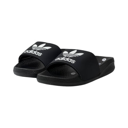 🩴 Adidas Originals Trefoil Slides – Classic Black Edition 🖤🤍✨ - MASTERPIECE