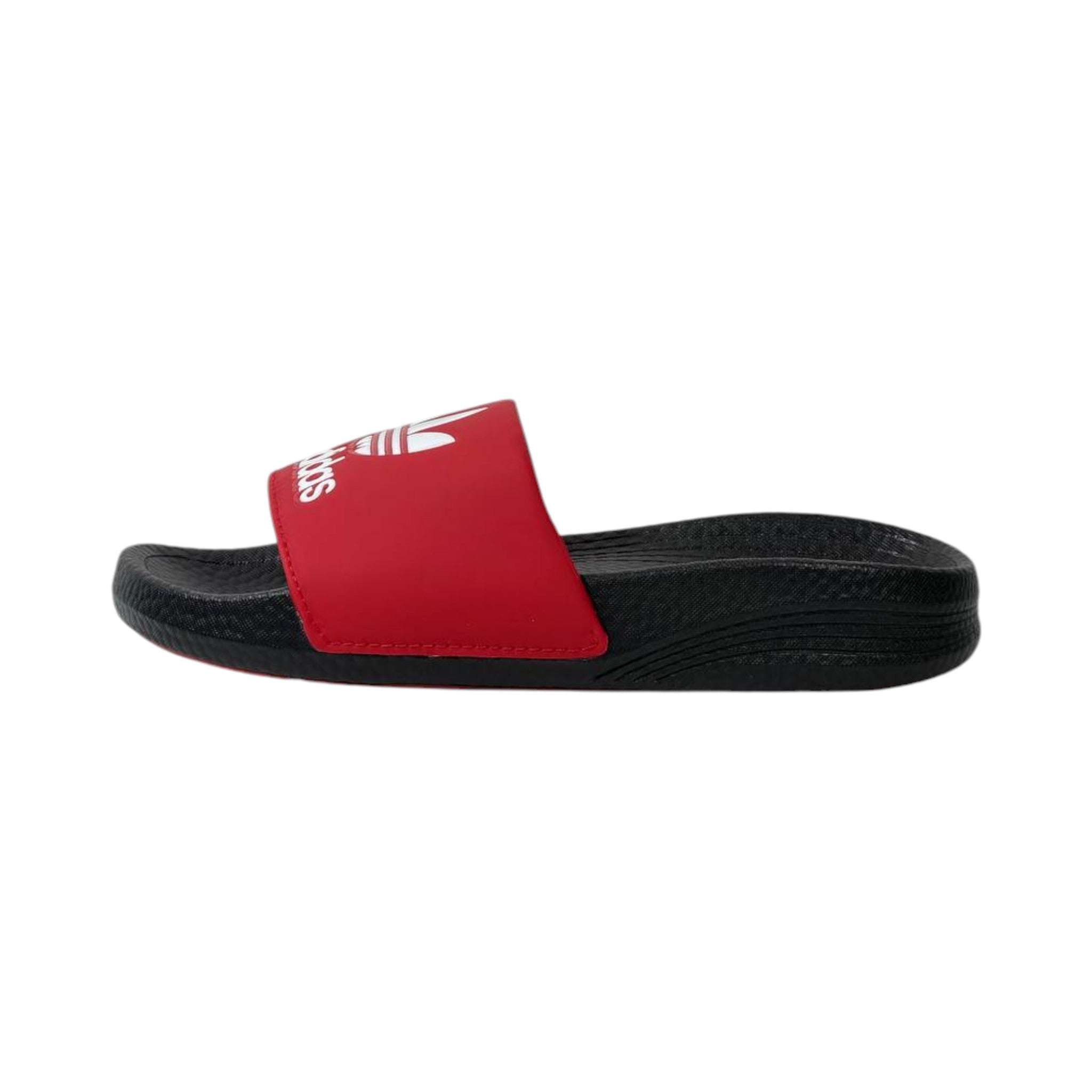 🔴 Adidas Originals Trefoil Slides – Red Statement Edition ❤️🖤✨ - MASTERPIECE
