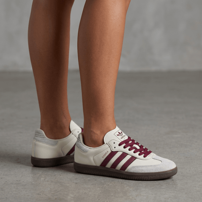 Adidas Samba Cream & Burgundy 👟🤍🍷 - MASTERPIECE