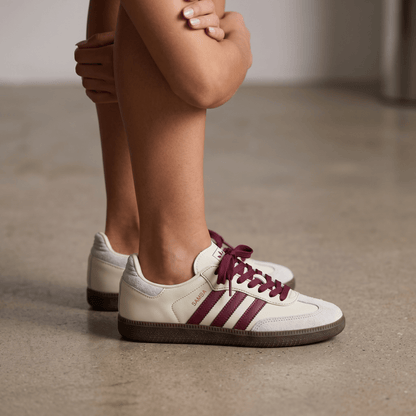 Adidas Samba Cream & Burgundy 👟🤍🍷 - MASTERPIECE