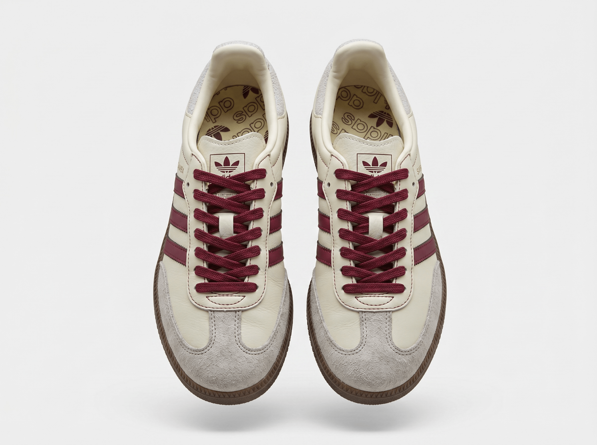 Adidas Samba Cream & Burgundy 👟🤍🍷 - MASTERPIECE