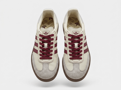 Adidas Samba Cream & Burgundy 👟🤍🍷 - MASTERPIECE