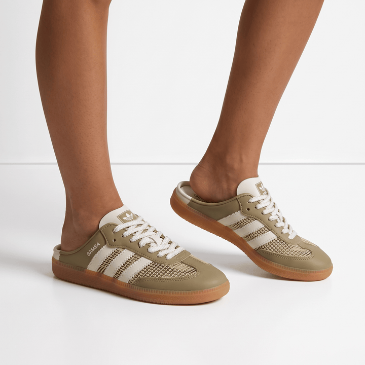 Adidas Samba Trainer Mule — Sand White