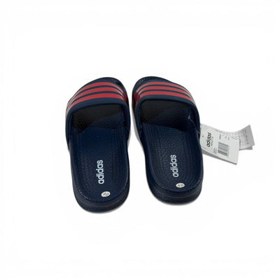 🔵 Adidas Slides – Navy & Red Stripes Edition 🔴🔥 - MASTERPIECE