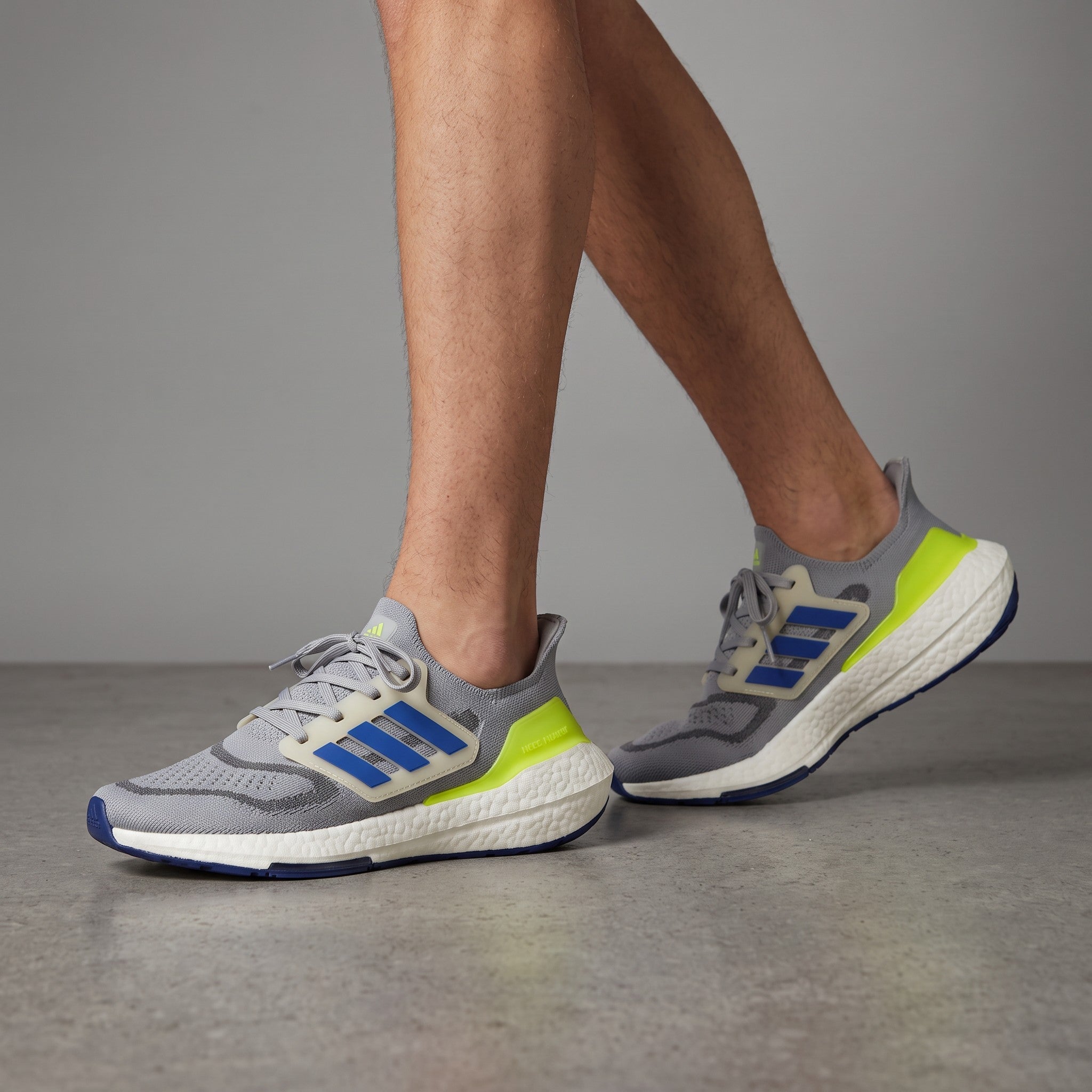 Adidas Ultraboost Running Shoes – Grey/Blue/Lime ⚡👟 - MASTERPIECE