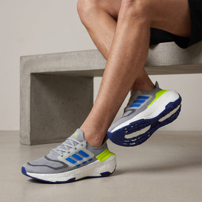 Adidas Ultraboost Running Shoes – Grey/Blue/Lime ⚡👟 - MASTERPIECE