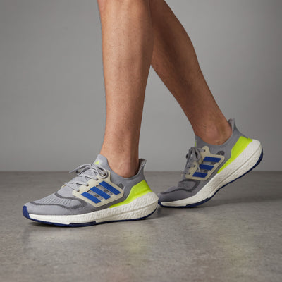 Adidas Ultraboost Running Shoes – Grey/Blue/Lime ⚡👟 - MASTERPIECE
