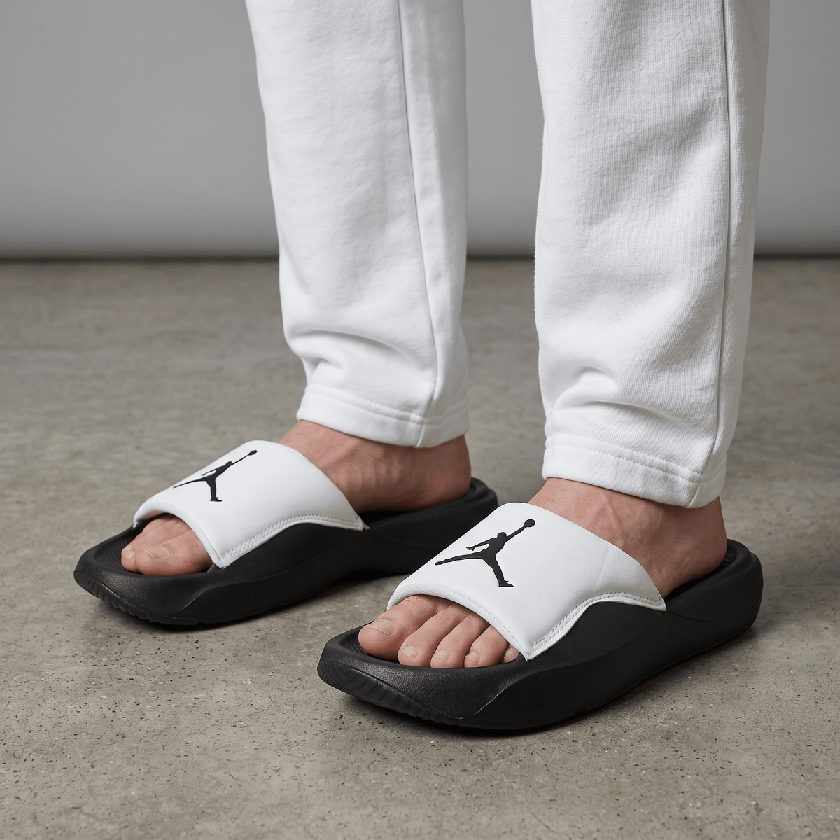 Air Jordan Mono Slides – Black & White Signature Comfort Edition - MASTERPIECE