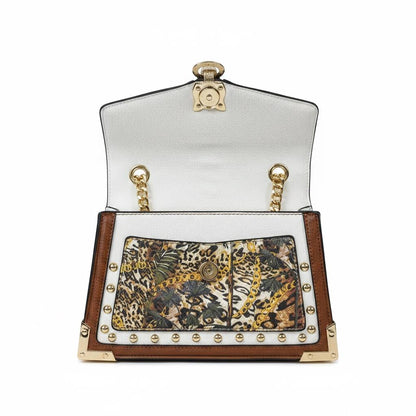 ALDO Panther Charm Floral Studded Shoulder Bag 🐆✨ Luxury Statement Crossbody Purse - MASTERPIECE