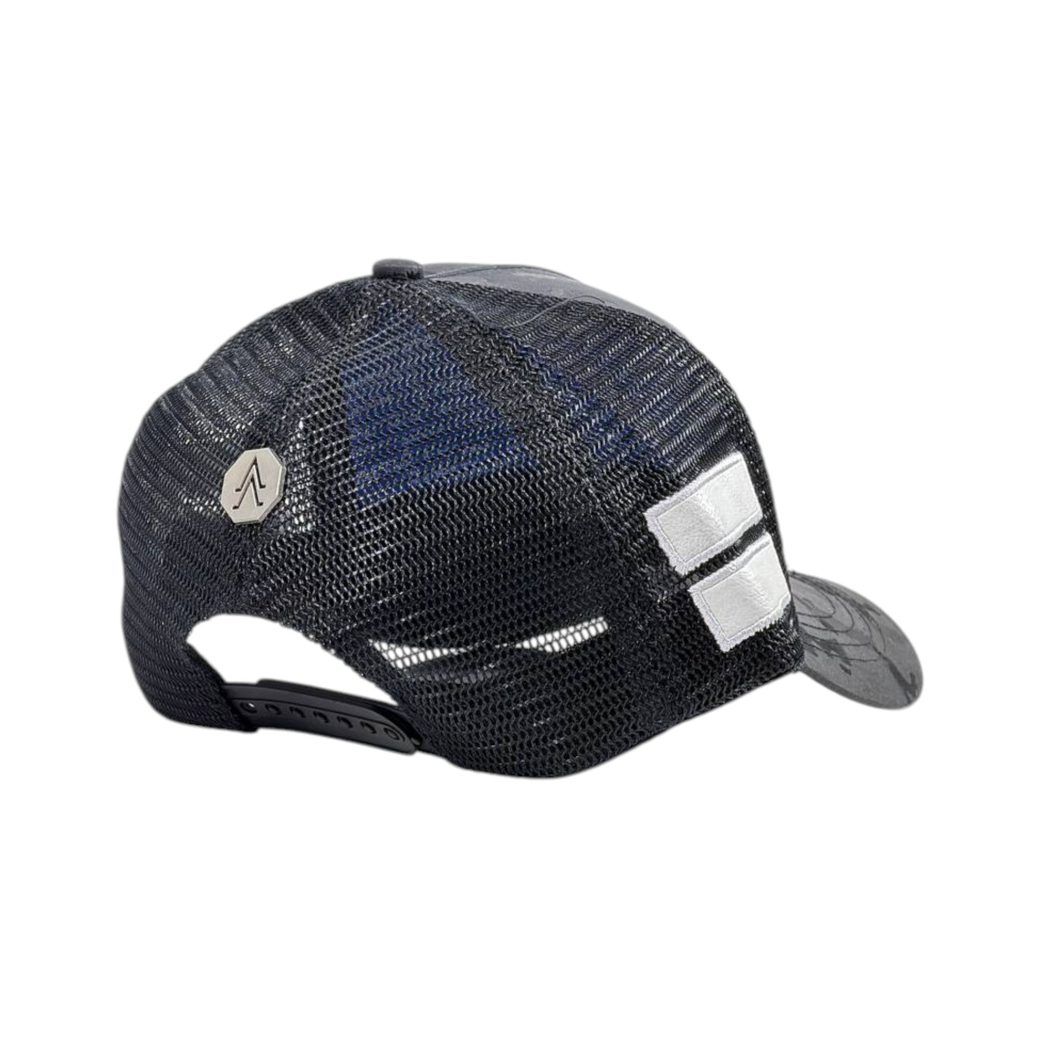 🧢 Alevate Apparel Black Camo Trucker Cap | Signature Logo Edition 🔥🖤 - MASTERPIECE