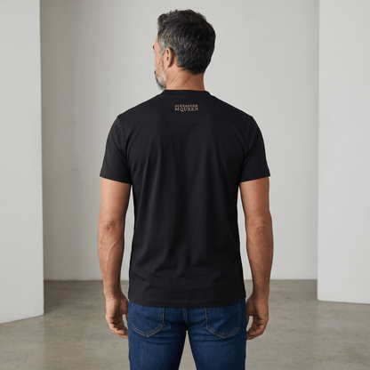 Alexander McQueen Black Gold Fade Skull T-Shirt – Luxury Statement Piece 🖤✨ - MASTERPIECE