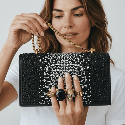 Alexander McQueen Crystal Skull Clutch 🖤✨☠️ - MASTERPIECE