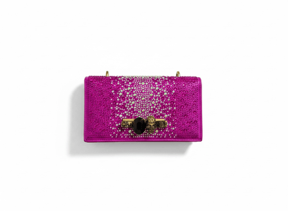 Alexander McQueen Fuchsia Crystal Skull Clutch 💖✨☠️ - MASTERPIECE