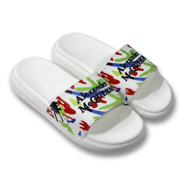 Alexander McQueen Graffiti Slide Sandals | Luxury Comfort Slides