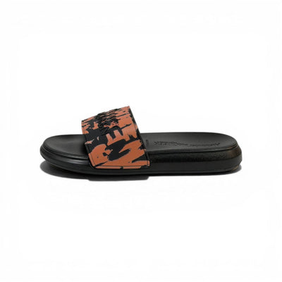 Alexander McQueen Graffiti Slides — Black & Orange - MASTERPIECE