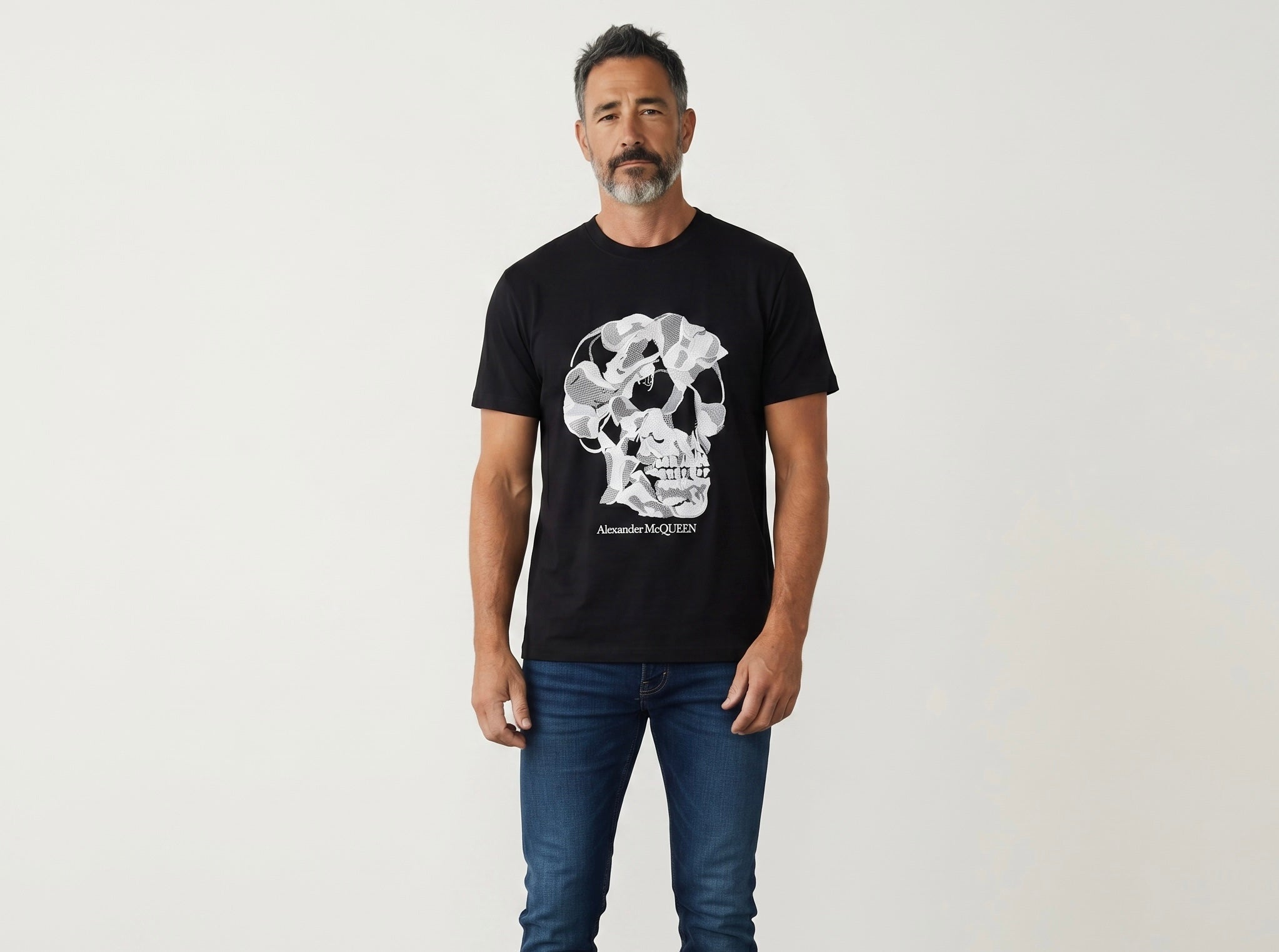 Alexander McQueen - Inspired Skull Graphic T-Shirt – Black Edition 💀🖤 | Iconic Street Luxury - MASTERPIECE
