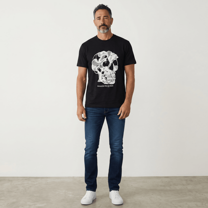 Alexander McQueen - Inspired Skull Graphic T-Shirt – Black Edition 💀🖤 | Iconic Street Luxury - MASTERPIECE