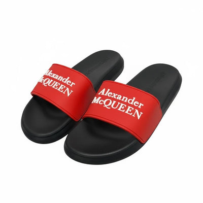 Alexander McQueen Logo Slides — Red & Black - MASTERPIECE