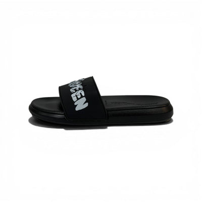 ALEXANDER MCQUEEN Luxury Black Slide Sandals – Bold Logo Statement & Premium Comfort 👟✨ - MASTERPIECE