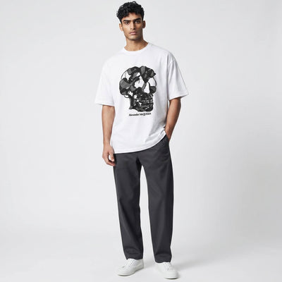 Alexander McQueen White Skull Graphic T-Shirt – Iconic Statement Tee 💀 - MASTERPIECE