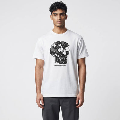 Alexander McQueen White Skull Graphic T-Shirt – Iconic Statement Tee 💀 - MASTERPIECE