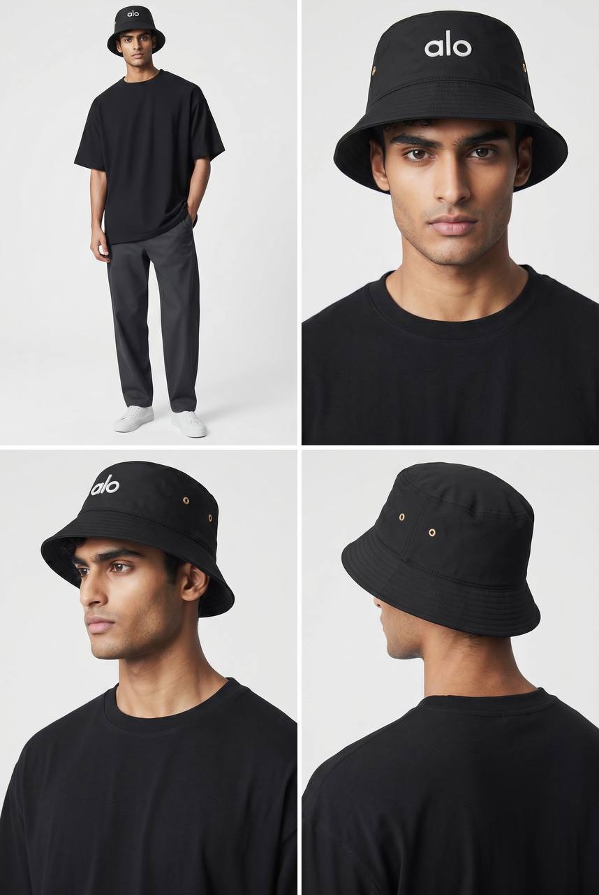 ALO Black Bucket Hat 🖤 | Minimal Streetwear Essential - MASTERPIECE