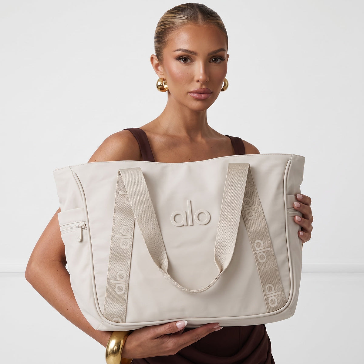 Alo Oversized Tote Carryall – Chalk Cream 👜 - MASTERPIECE