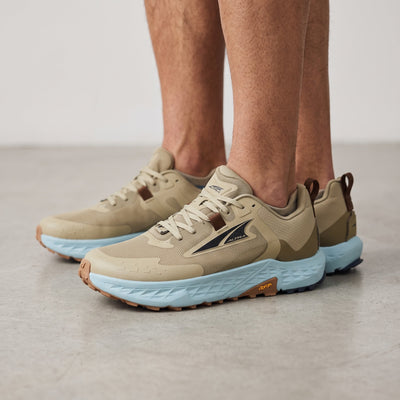 Altra Trail Shoe – Sand Tan with Sky Blue Sole 👟 - MASTERPIECE