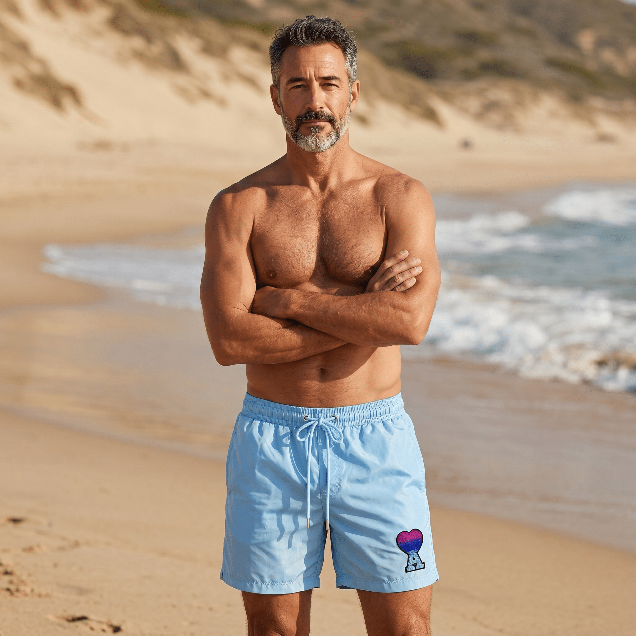 AMI Paris Baby Blue Swim Shorts 🌴💎 - MASTERPIECE
